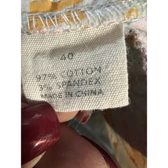 Loudmouth Golf Shorts Mens Size 40 Flat Front Geometric Geo Soft Stretch Chino - Picture 9 of 12